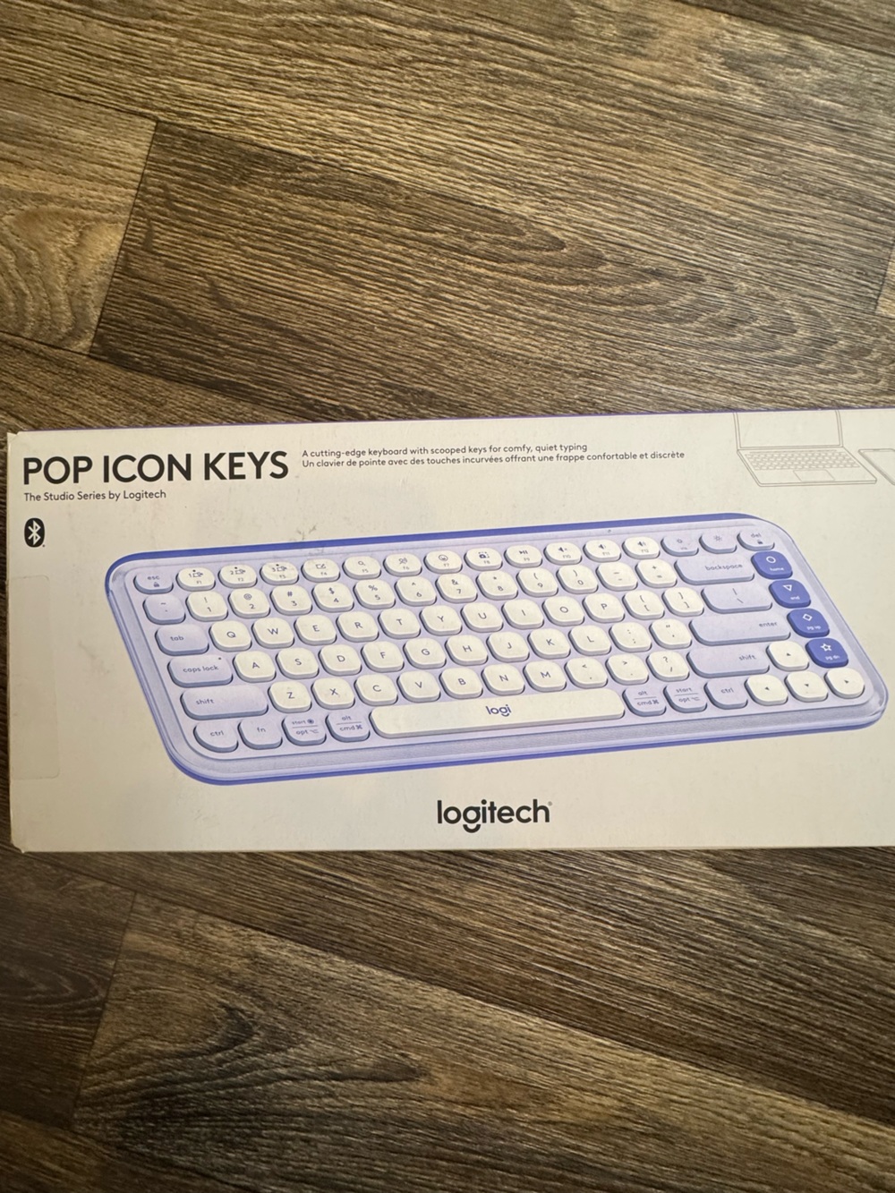 Logitech POP Icon Keys Wireless Keyboard - Lavender & White